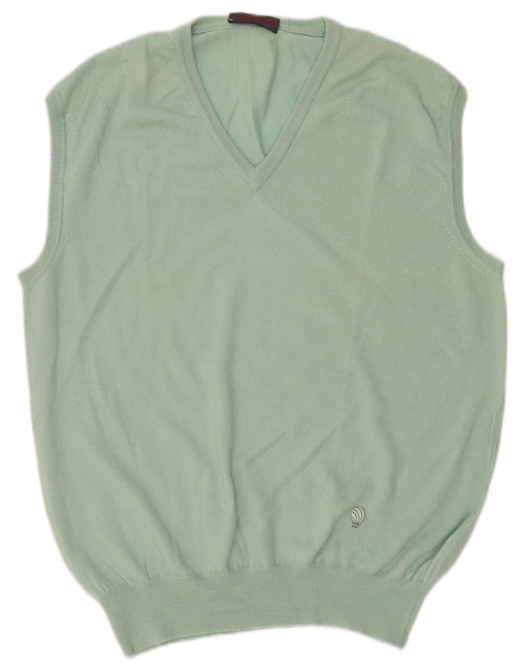 Cacharel Mens Colete Regata Grande Lã Virgem Verde