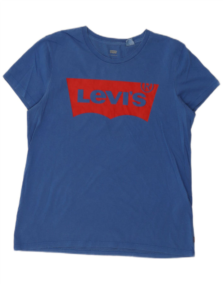 Camiseta feminina gráfica LEVI'S UK 16 grande azul