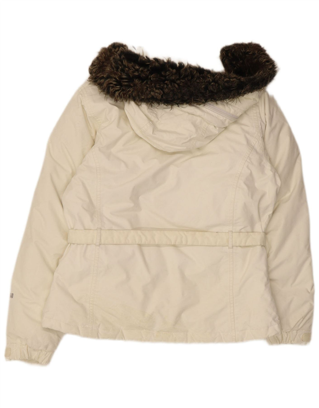 Jaqueta acolchoada com capuz feminina The North Face UK 14 Nylon bege médio