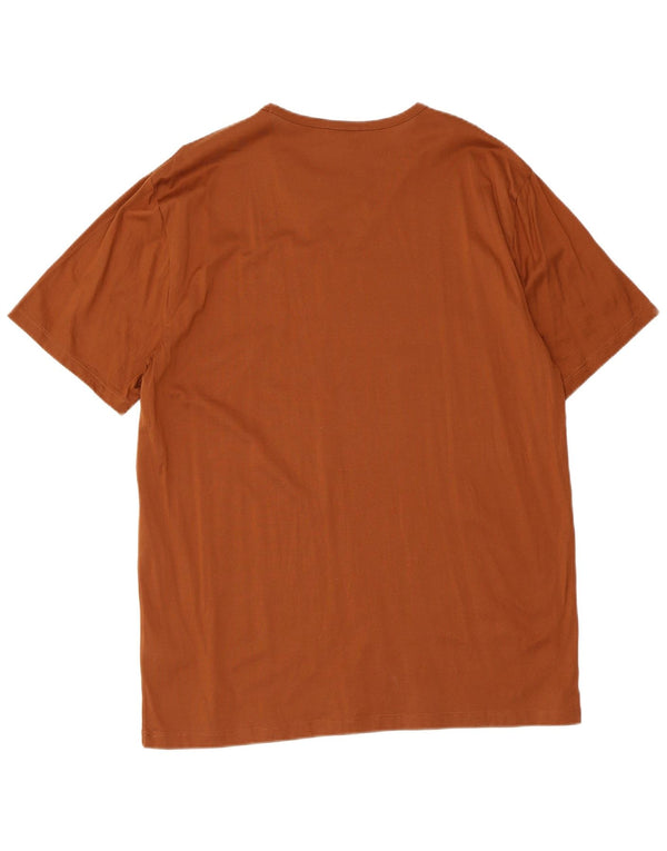 Camiseta masculina Reiss Top 2XL algodão marrom