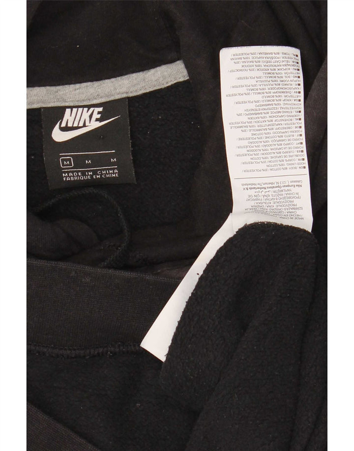 Nike masculino gráfico moletom com capuz médio algodão preto