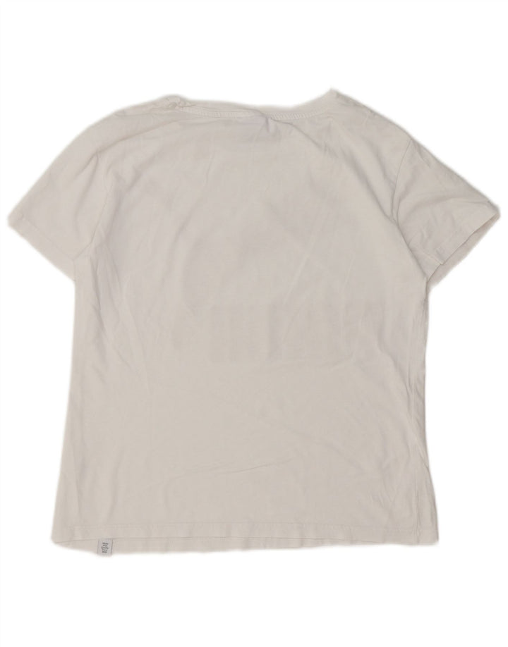 Camiseta feminina PUMA com estampa gráfica UK 12 médio branco