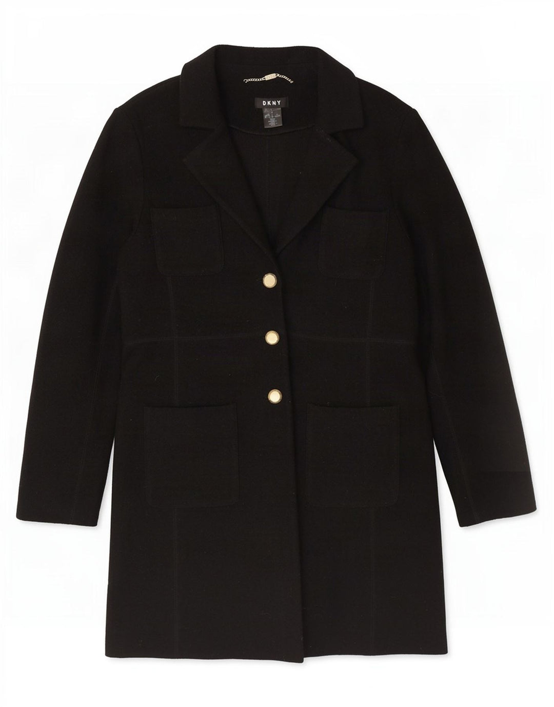 Sobretudo feminino Dkny US 8 lã preta média