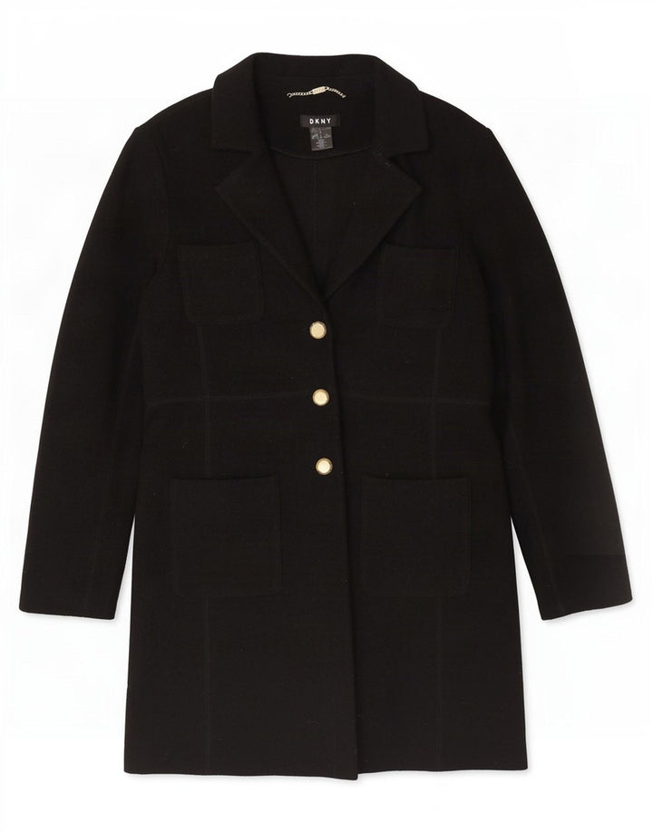 Sobretudo feminino Dkny US 8 lã preta média