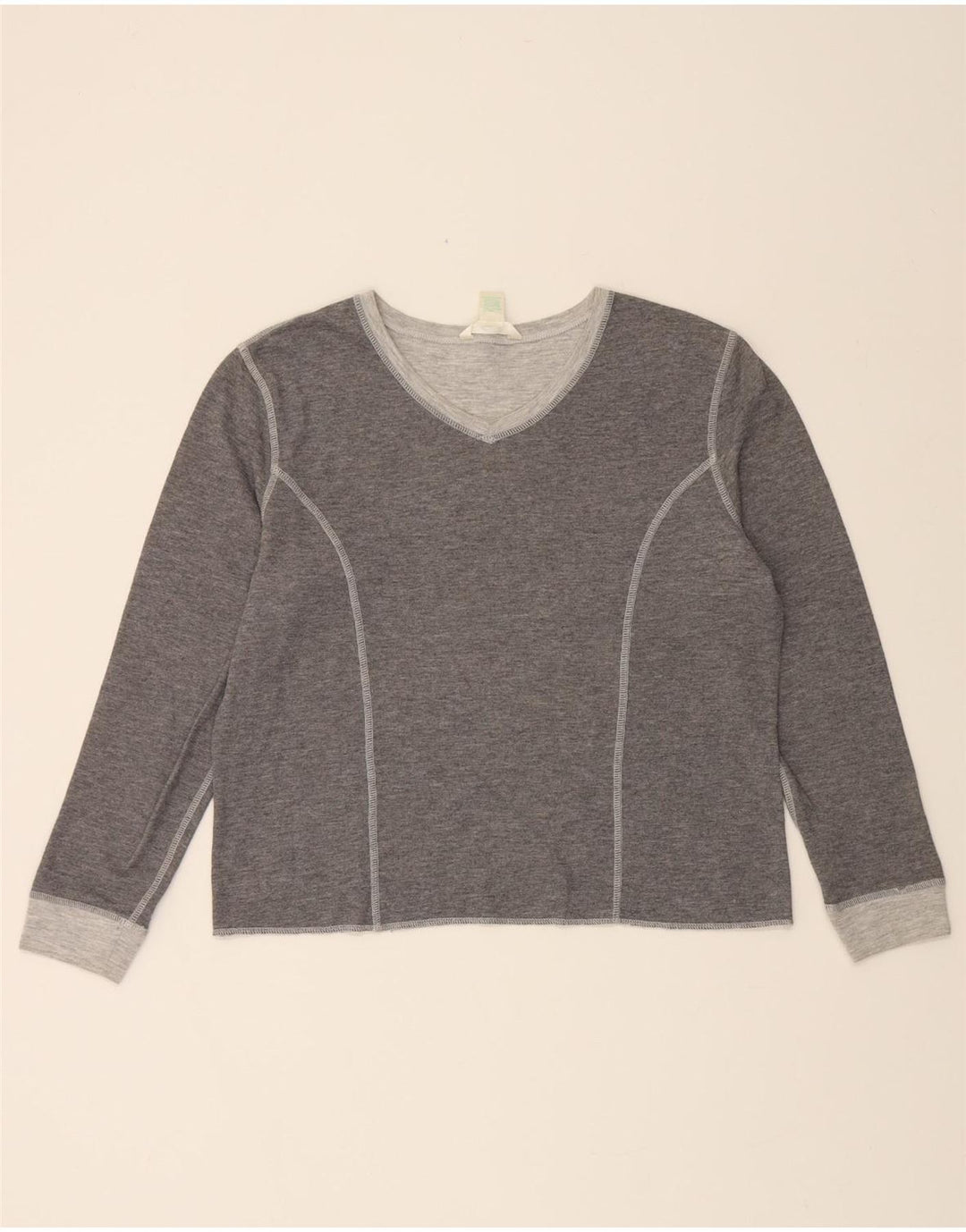 DOCKERS Womens Top Long Sleeve UK 16 Large Grey Cotton Vintage Dockers and Second-Hand Dockers from Messina Hembry 