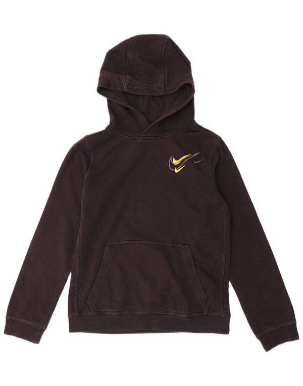 Jumper com capuz Nike Boys 12-13 anos grande algodão preto