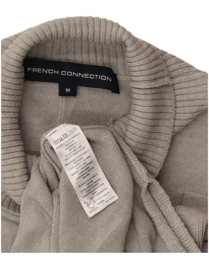Suéter feminino com gola tartaruga French Connection Reino Unido 14 cinza médio
