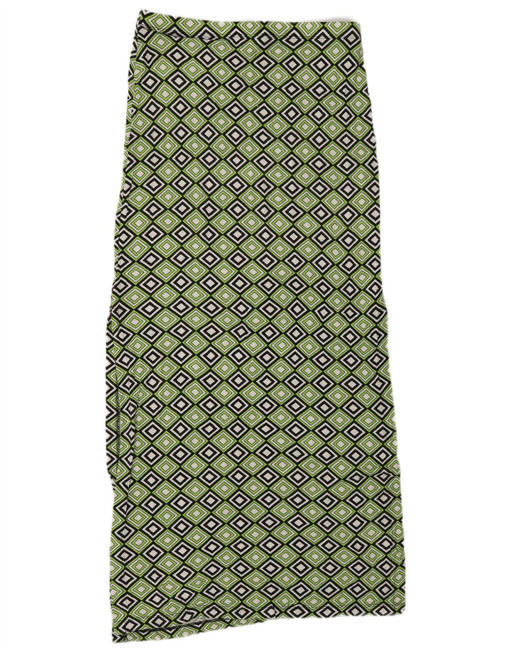 Saia maxi feminina MICHAEL KORS média W30 verde geométrica