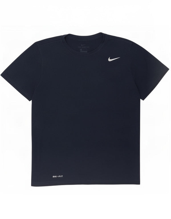 Camiseta Nike Masculina Dri Fit Top Pequeno Poliéster Azul Marinho