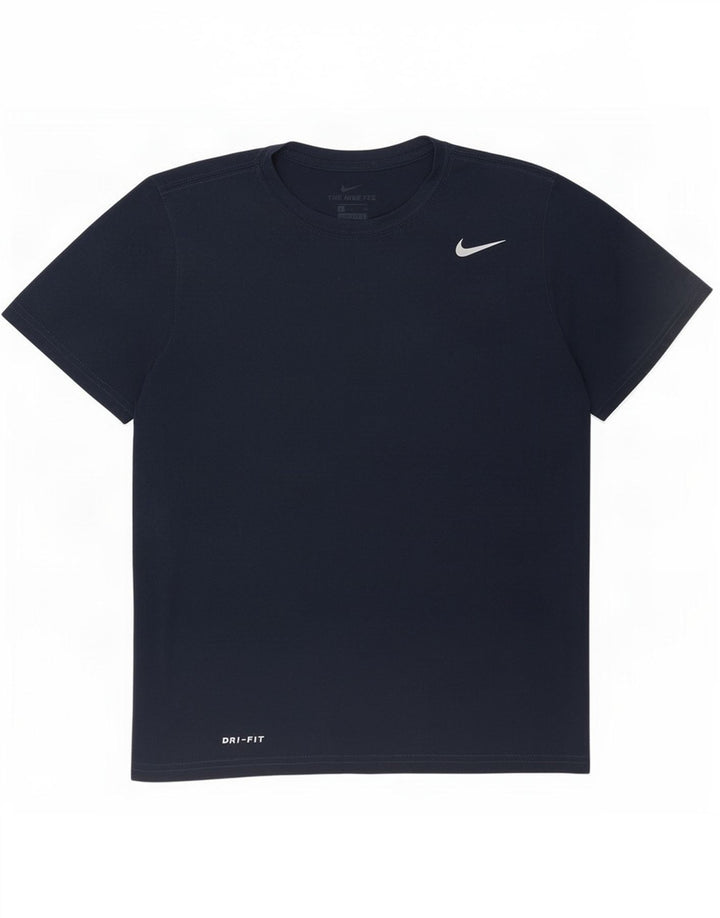 Camiseta Nike Masculina Dri Fit Top Pequeno Poliéster Azul Marinho