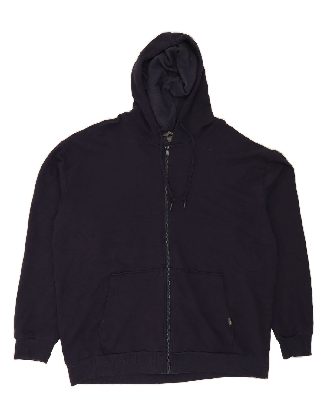 EDDIE BAUER Mens Zip Hoodie Sweater XL Navy Blue Cotton Vintage Eddie Bauer and Second-Hand Eddie Bauer from Messina Hembry 