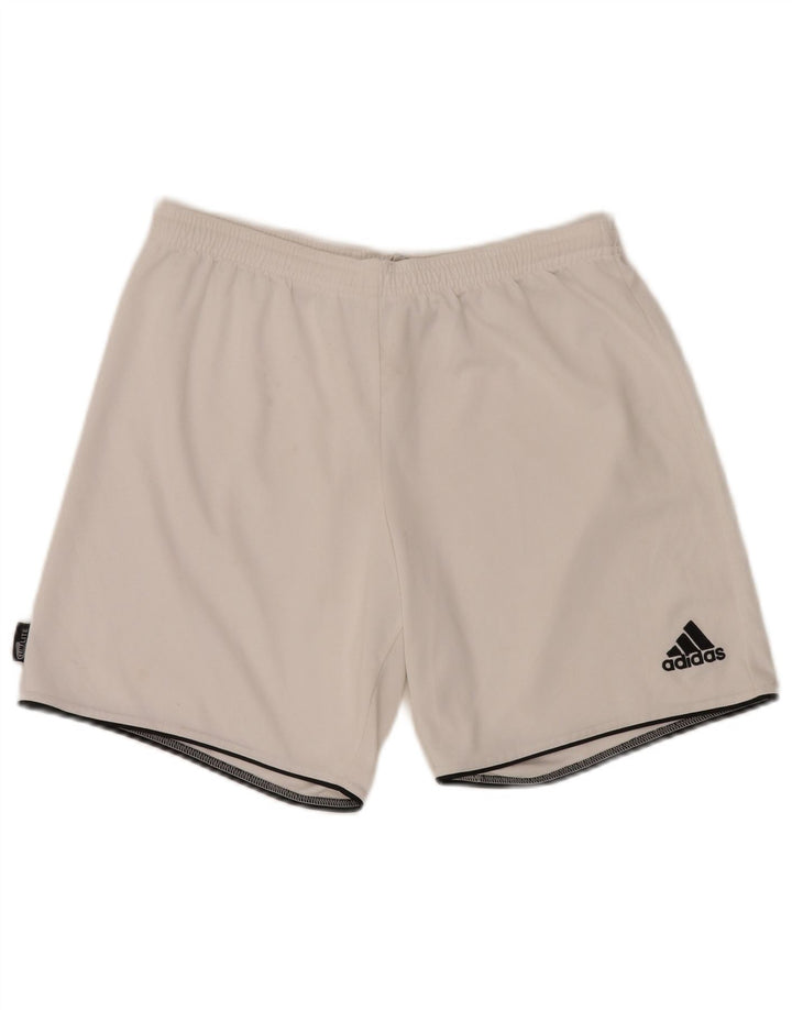ADIDAS Mens Climalite Sport Shorts Médio Poliéster Branco