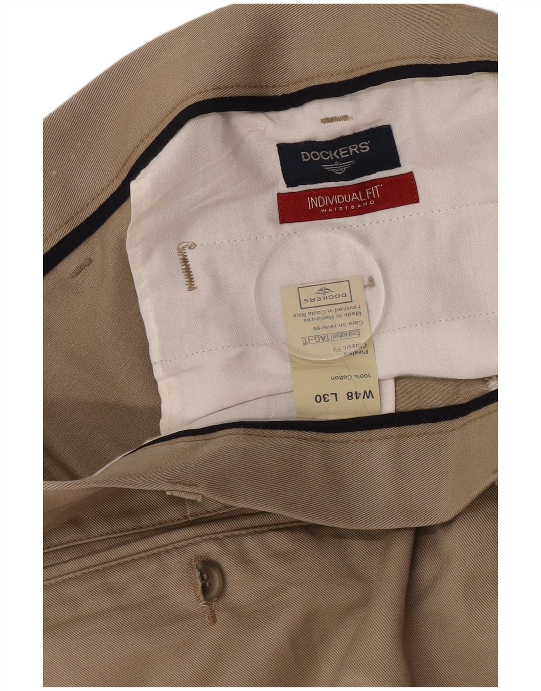 Calça Chino Masculina Dockers Pegged W48 L30 Algodão Marrom