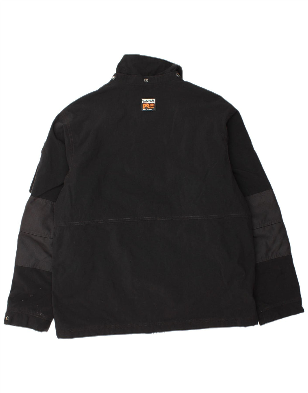 Jaqueta corta-vento masculina Timberland UK 40 grande poliéster colorblock preto