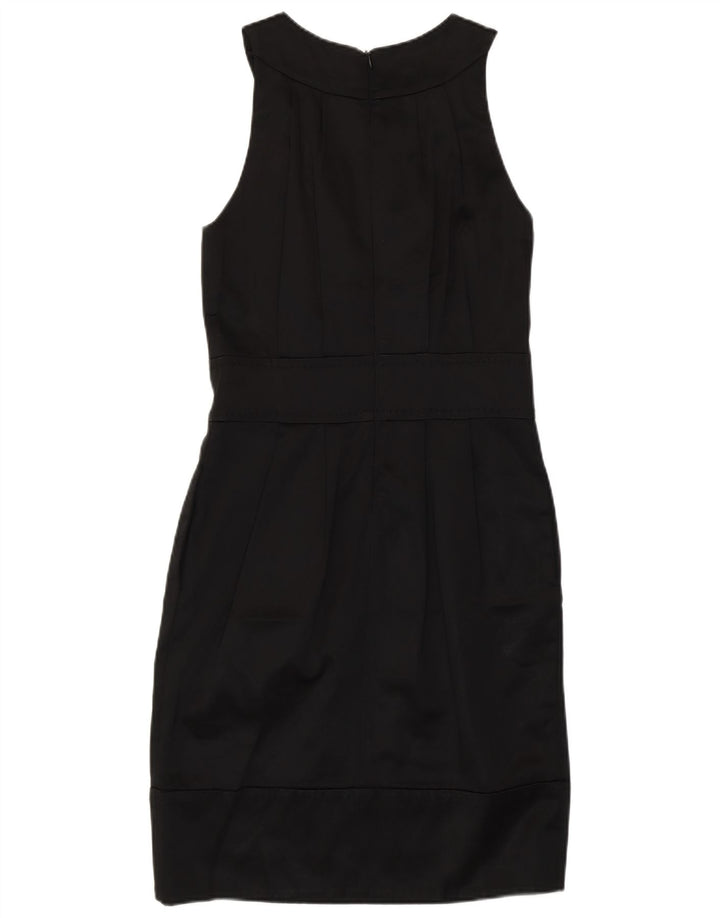Vestido feminino Massimo Dutti com bainha sem mangas UE 38 pequeno algodão preto