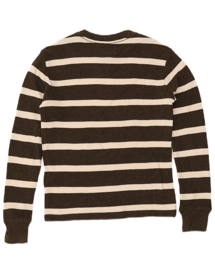 Suéter masculino POLO RALPH LAUREN com gola canoa 7-8 anos pequeno cáqui