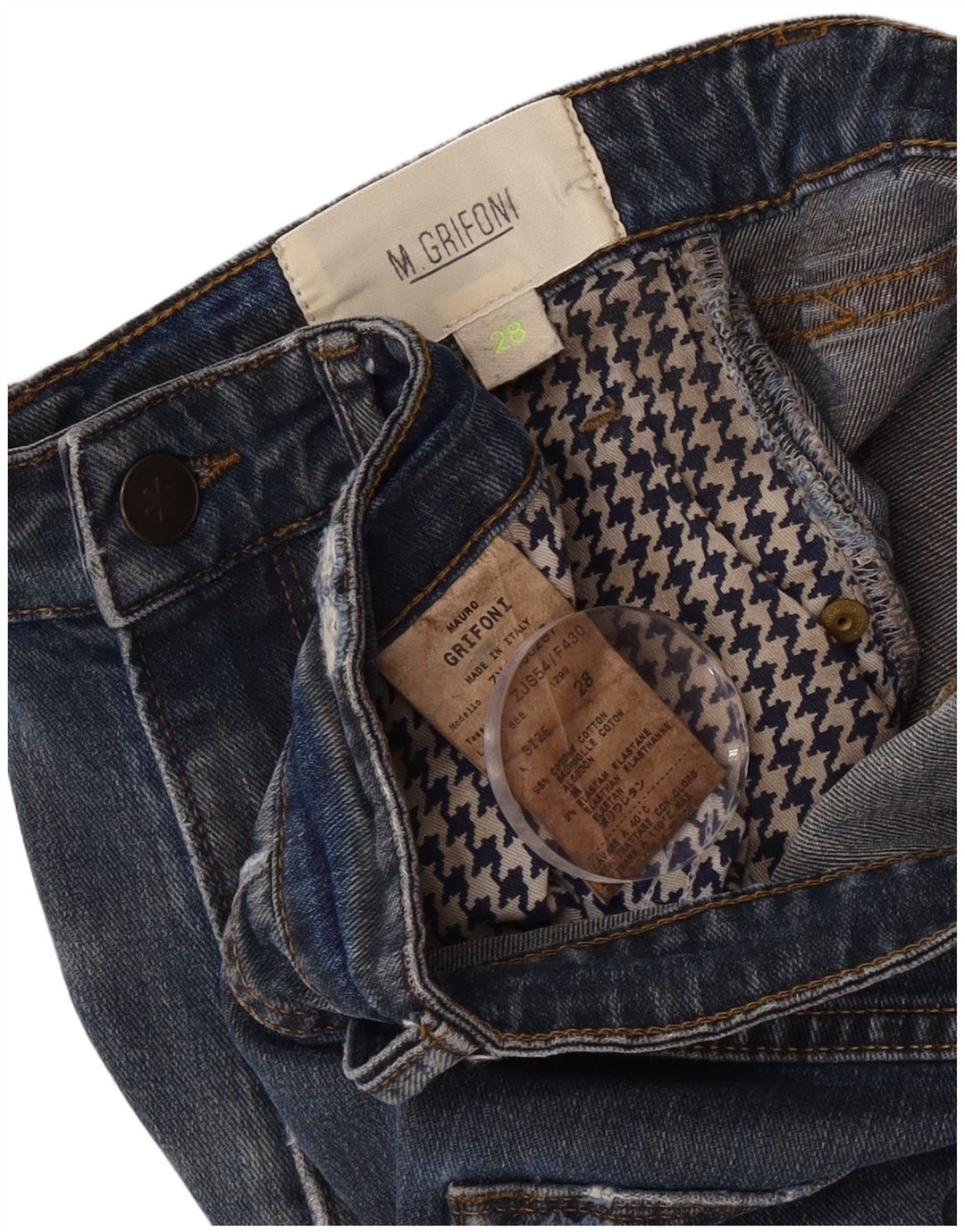 M.Grifoni Jeans Slim Feminino W28 L26 Azul Algodão