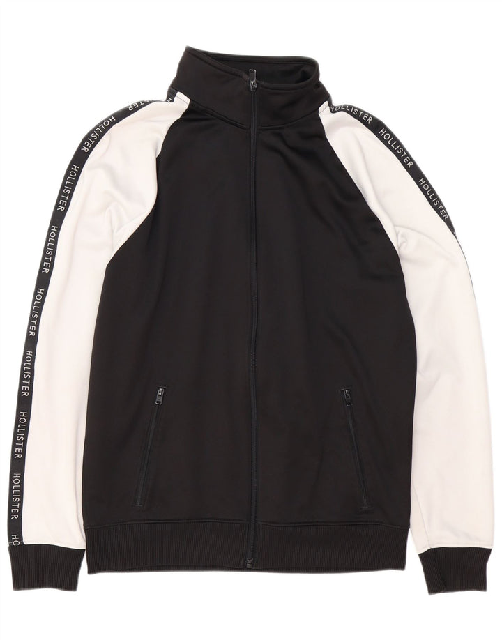 Jaqueta feminina de treino HOLLISTER UK 14 médio preto colorblock