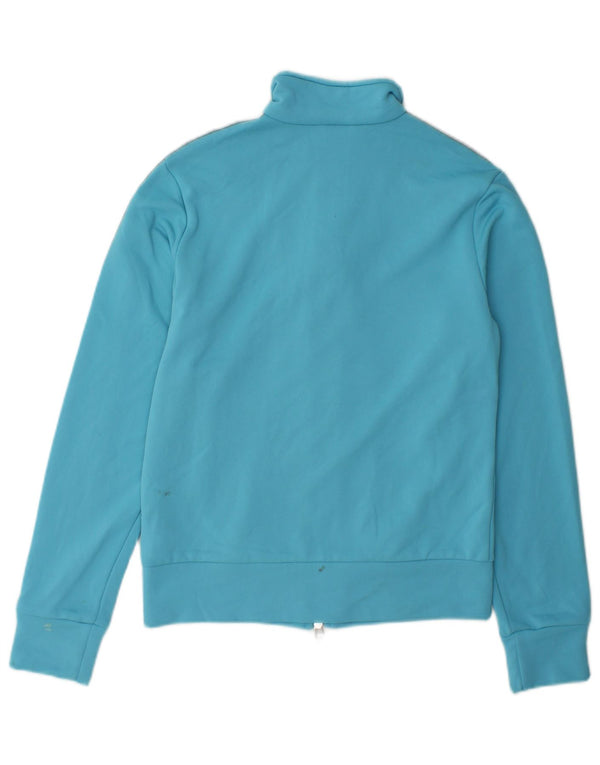 Adidas Womens Tracksuit Top Jacket UK 12 Médio Azul Poliéster