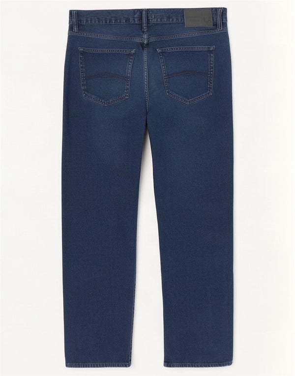 Armani masculino regular fit jeans reto W36 L28 algodão azul