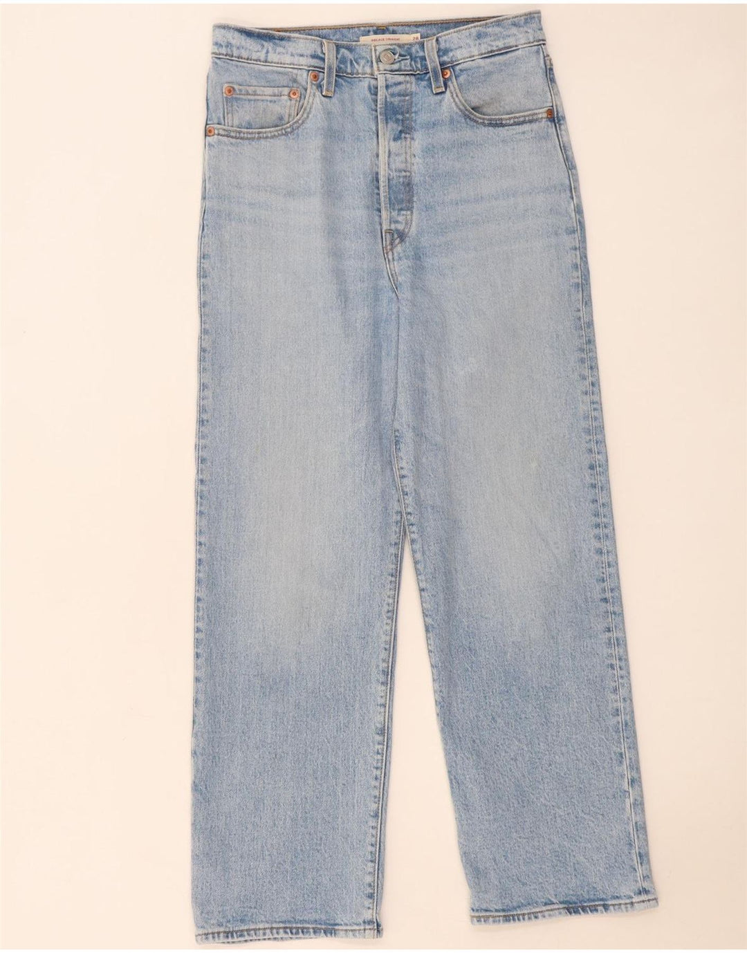 Jeans feminino Levi's Ribcage Straight W28 L27 Azul Algodão