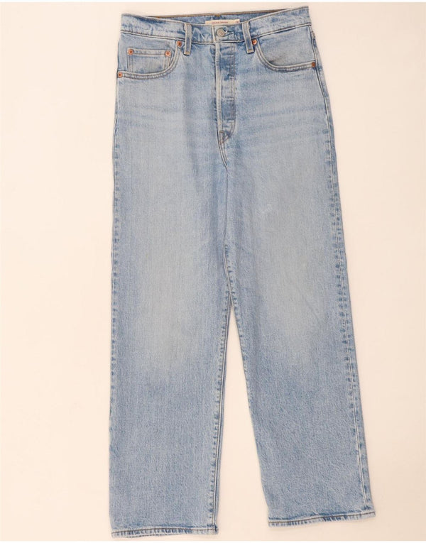 Jeans feminino Levi's Ribcage Straight W28 L27 Azul Algodão