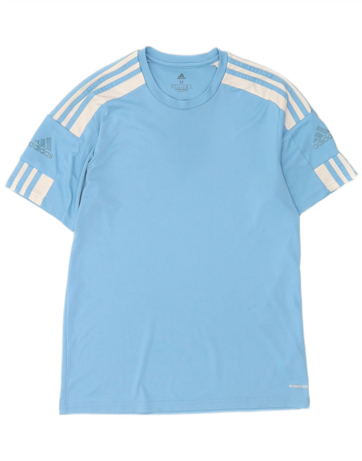 Adidas Mens Aeroready Camiseta Top Médio Azul Colourblock Poliéster