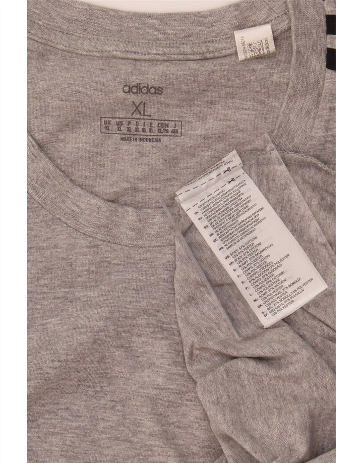Camiseta masculina ADIDAS Top XL cinza algodão