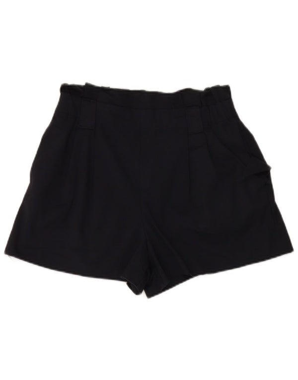 Zara Shorts feminino cintura alta casual médio W27 algodão azul marinho