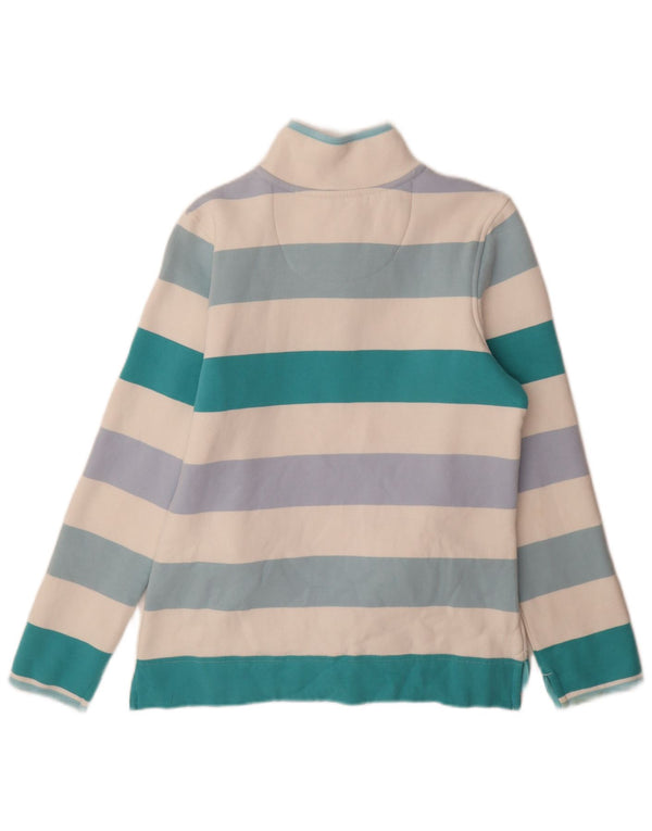 Crew Clothing moletom feminino Jumper UK 8 pequeno listrado multicolorido