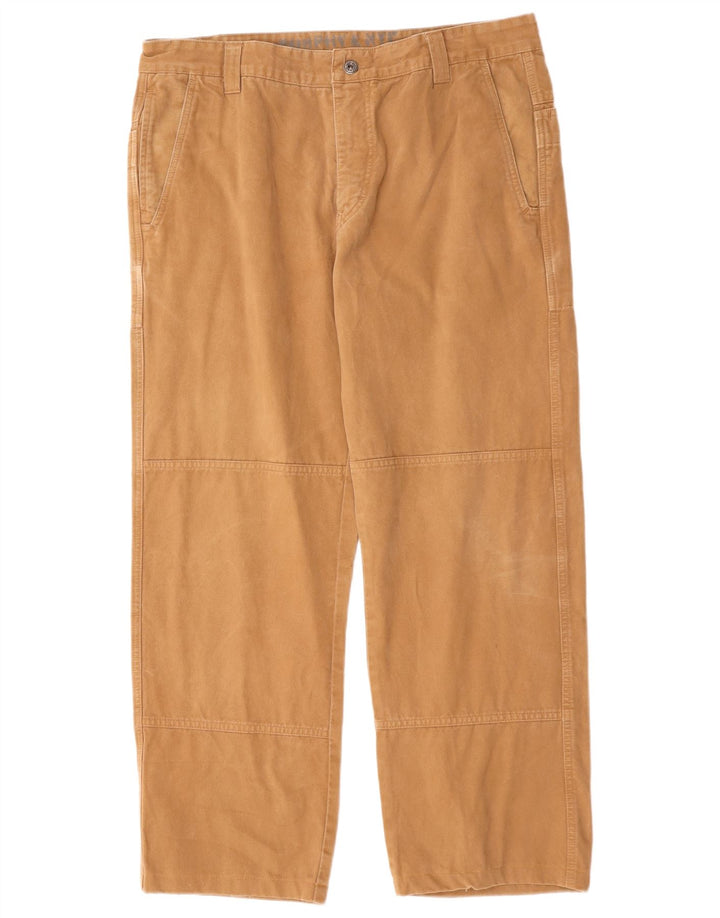 Murphy & Nye Mens Sailmakers Straight Chino Calças W38 L28 Algodão Bege