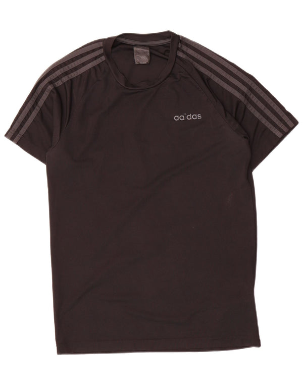 Adidas Mens Camiseta Top Pequeno Poliéster Preto