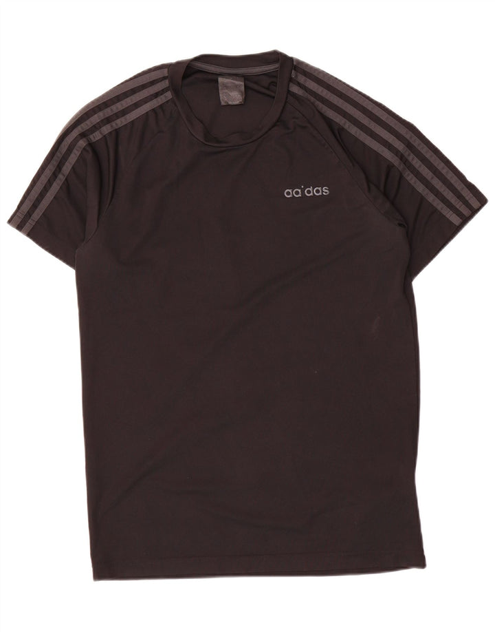 Adidas Mens Camiseta Top Pequeno Poliéster Preto