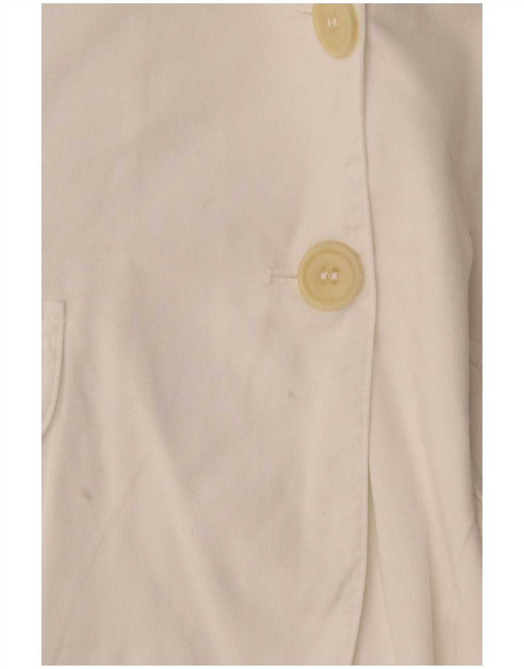 Top cardigã feminino de manga curta Benetton IT 42 algodão branco médio