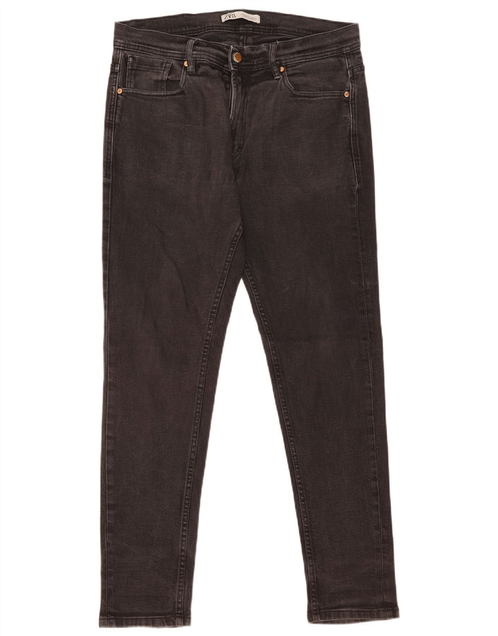Zara Mens Slim Jeans EU 46 XL W36 L30 Preto