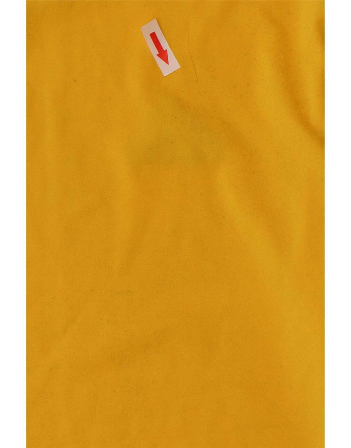 Adidas Mens Climalite Camiseta Top Médio Amarelo Colorblock
