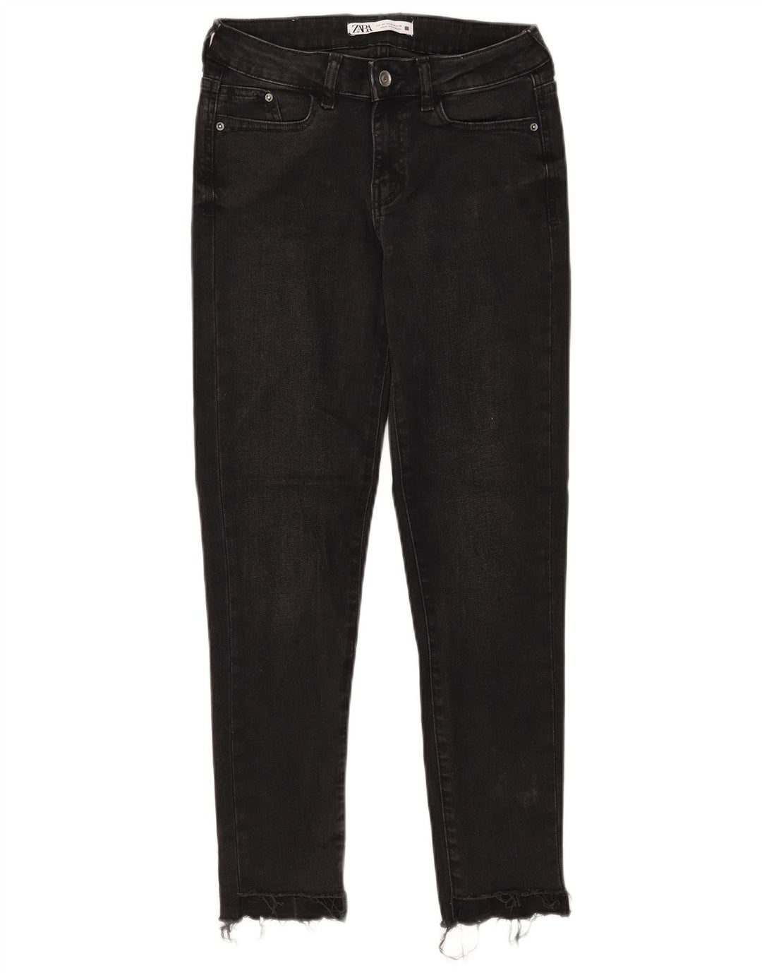 Zara Jeans Skinny Feminino UE 38 Pequeno W28 L27 Preto