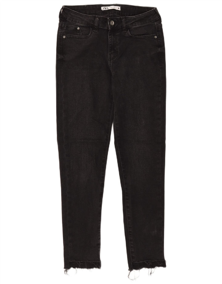 Zara Jeans Skinny Feminino UE 38 Pequeno W28 L27 Preto