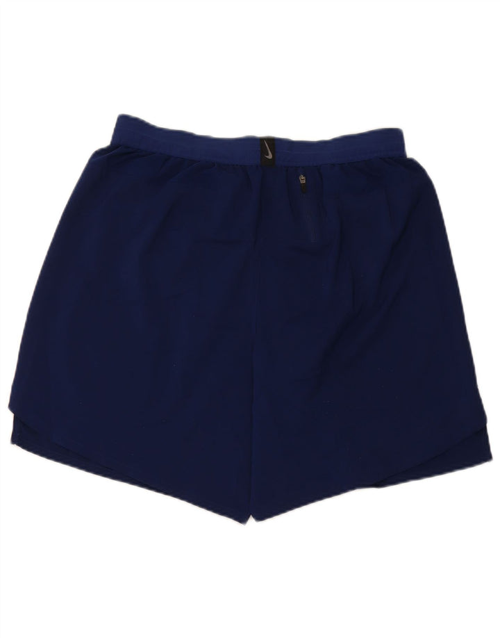 Shorts esportivos masculinos Nike Dri Fit grandes poliéster azul marinho