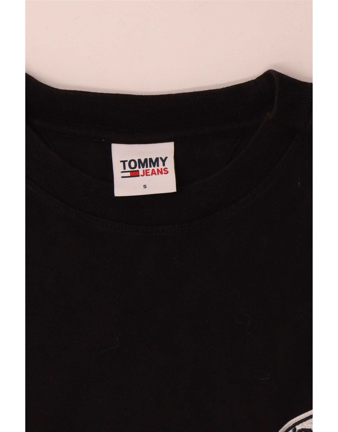 Camiseta masculina Tommy Hilfiger top pequeno algodão preto