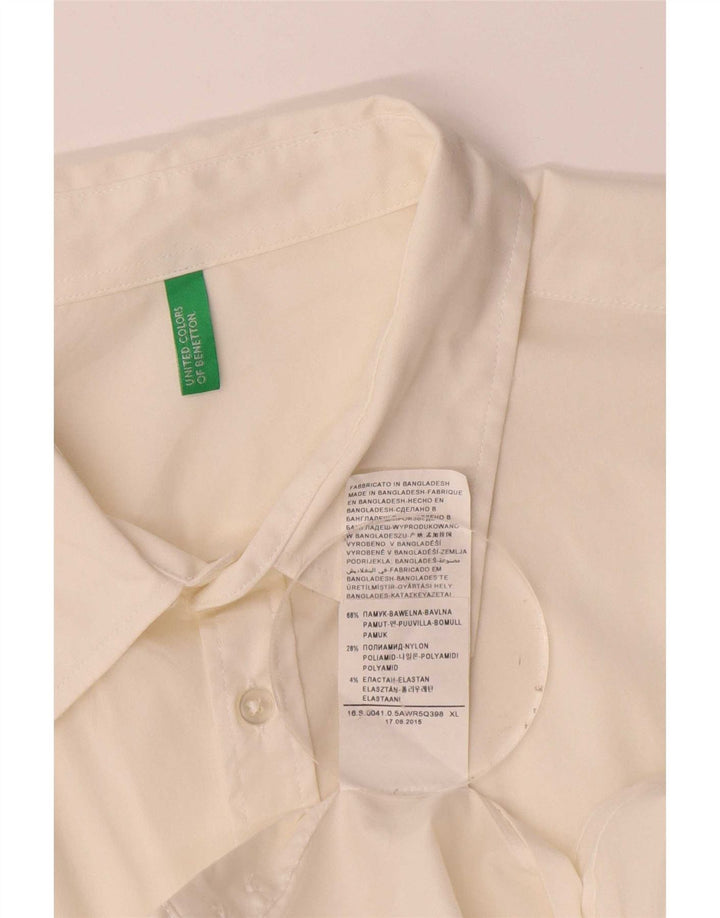 Camisa masculina Benetton XL algodão branco