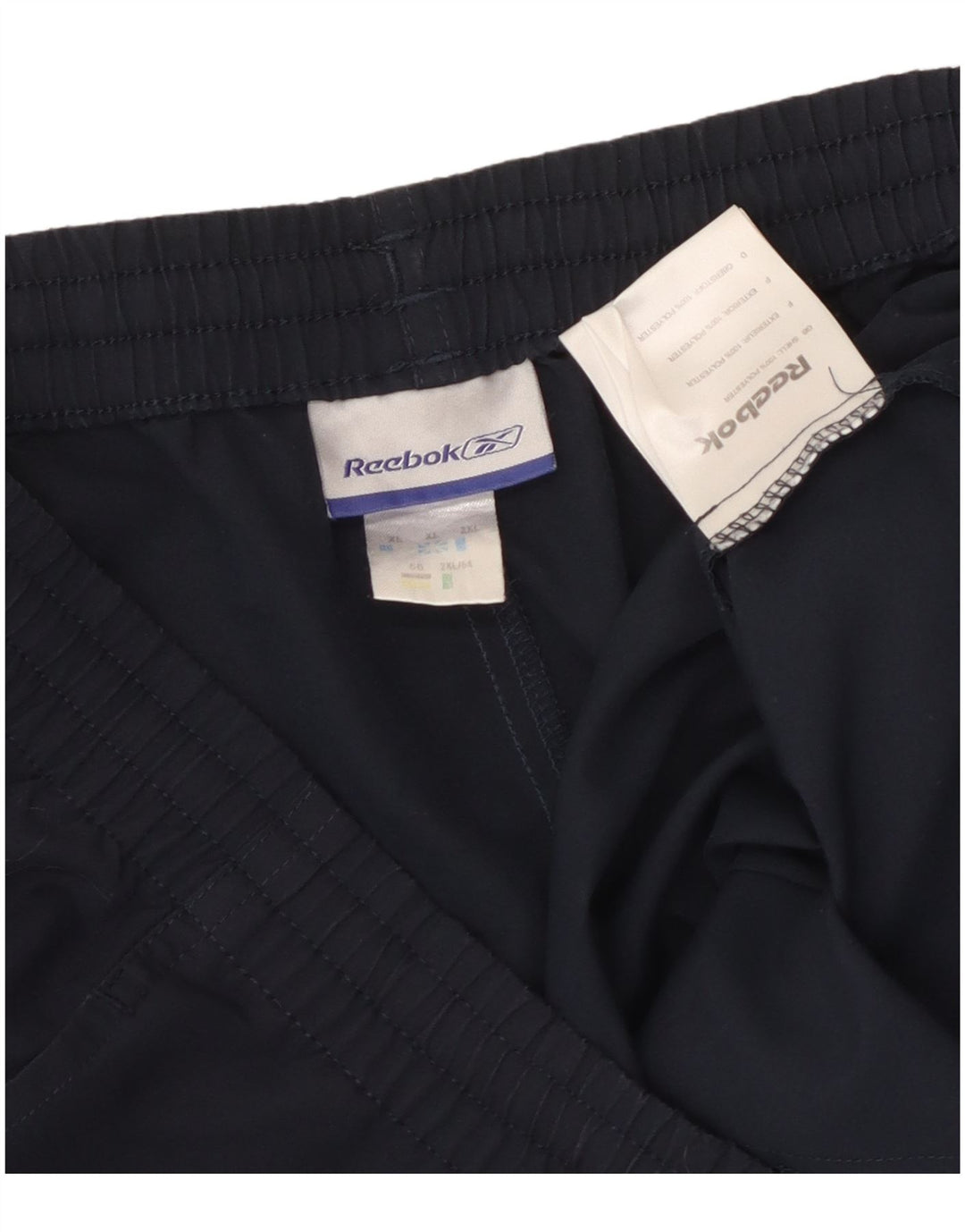 Shorts esportivos masculinos Reebok XL azul marinho poliéster