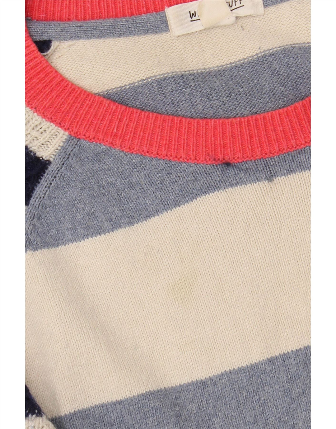 WHITE STUFF Suéter feminino com gola canoa Reino Unido 12 médio multicolorido