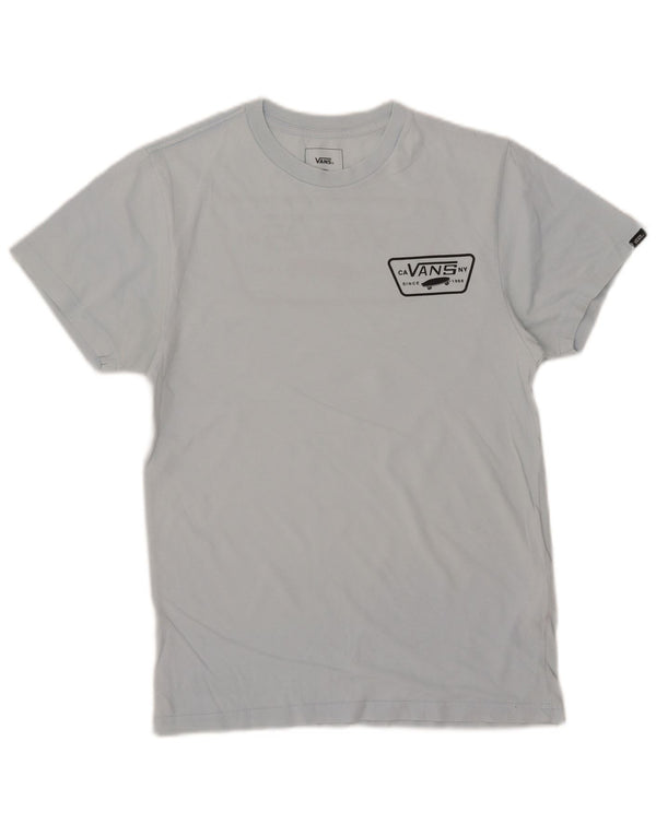 Camiseta Vans Masculina Custom Fit Graphic Top Pequeno Azul Algodão
