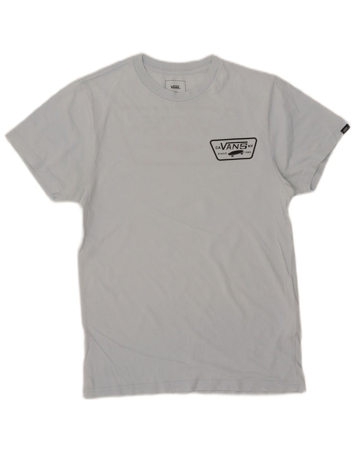 Camiseta Vans Masculina Custom Fit Graphic Top Pequeno Azul Algodão