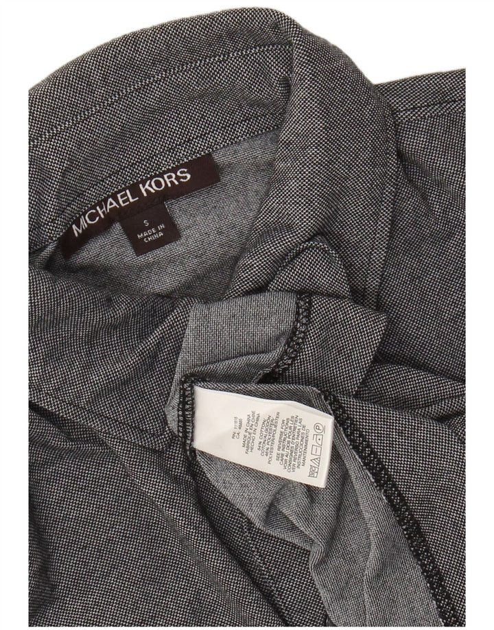 Camisa polo masculina MICHAEL KORS pequena cinza algodão