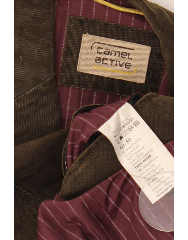 Jaqueta blazer masculina Camel Active com 2 botões IT 50 algodão marrom grande