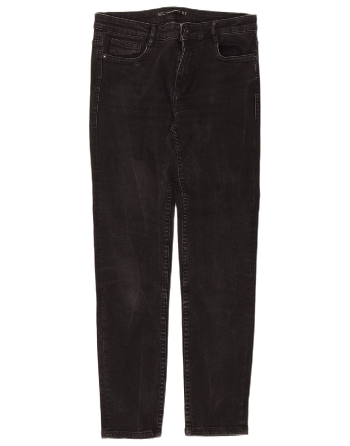 ZARA Jeans Slim Feminino EU 40 Médio W30 L28 Preto