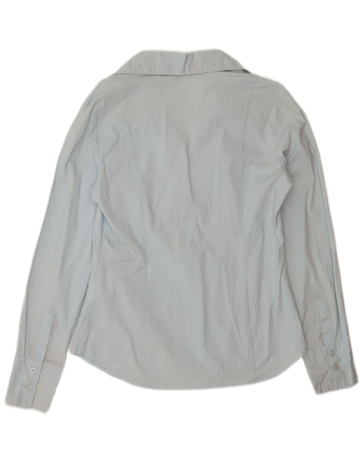 Pulôver feminino Benetton Reino Unido 14 grande algodão azul