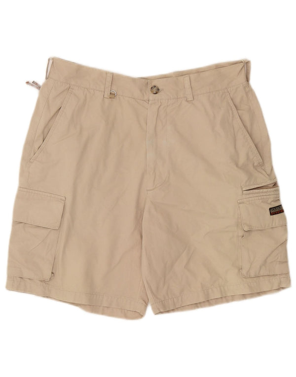 Napapijri Mens Cargo Shorts IT 48 Médio W30 Algodão Bege